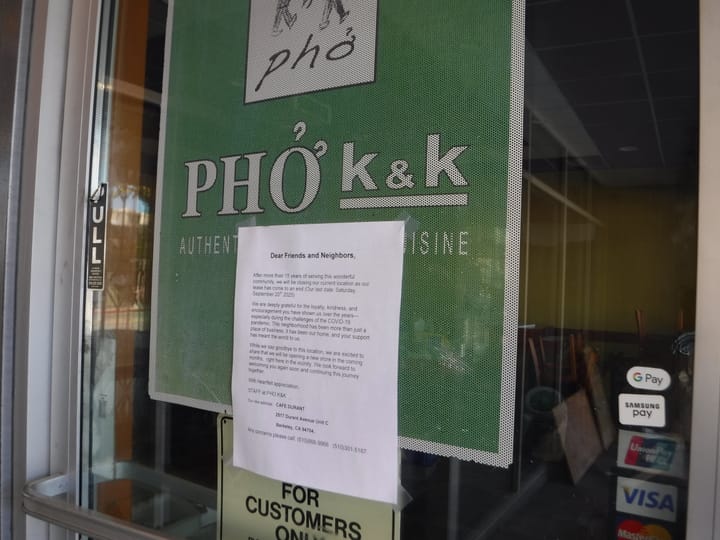 pho k&k closed, moving; my-o-my shawarma #2 now open